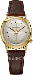 Bulova Accutron Srebrny/Skóra Ø33 mm 2SW7A003