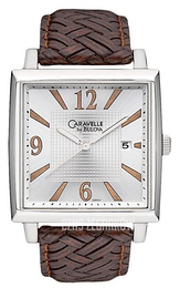 Bulova Caravelle Srebrny/Skóra Ø36 mm 43B104