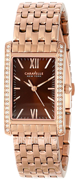 Bulova Caravelle Brązowy/Stal w kolorze różowego złota 44L120