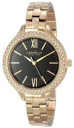 Bulova Caravelle Czarny/Stal w odcieniu złota Ø44.5 mm 44L126