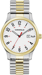Bulova Caravelle Biały/Stal w odcieniu złota Ø40 mm 45B147