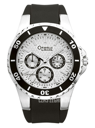 Bulova Caravelle Srebrny/Guma Ø46 mm 45C102