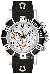 Bulova Accutron Srebrny/Guma Ø44 mm 65A100