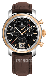 Bulova Accutron Czarny/Skóra Ø44 mm 65C109