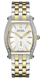 Bulova Accutron Biały/Stal w odcieniu złota 65R102