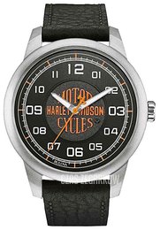 Bulova Harley-Davidson Czarny/Skóra 76A155