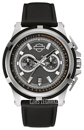 Bulova Harley-Davidson Szary/Skóra Ø44 mm 76B168