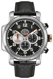 Bulova Harley-Davidson Czarny/Skóra 76B172