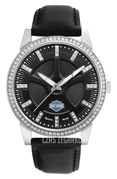 Bulova Harley-Davidson Czarny/Satyna Ø30 mm 76L158