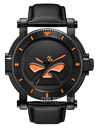 Bulova Harley-Davidson Czarny/Skóra Ø44 mm 78A114