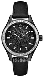 Bulova Harley-Davidson Czarny/Skóra Ø32 mm 78L119