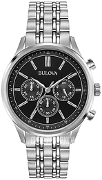 Bulova Czarny/Stal Ø42 mm 96A211