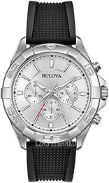 Bulova Srebrny/Guma Ø44 mm 96A213