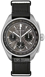 Bulova Lunar Pilot Czarny/Skóra Ø44 mm 96A312