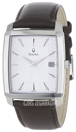 Bulova Dress Biały/Skóra 96B122