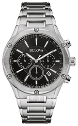 Bulova Bracelet Czarny/Stal Ø43 mm 96B247