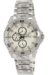 Bulova Crystal Srebrny/Stal Ø42.5 mm 96C110