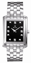 Bulova Diamond Czarny/Stal 96D13