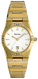 Bulova Dress Biały/Stal w odcieniu złota Ø27 mm 96L165