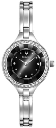 Bulova Crystal Czarny/Stal Ø28 mm 96L178