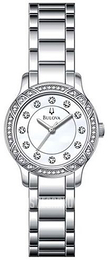 Bulova Crystal Biały/Stal Ø25 mm 96L181