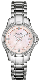 Bulova Crystal Różowy/Stal Ø30 mm 96L206