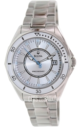 Bulova Precisionist Biały/Stal Ø32 mm 96M123