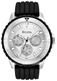 Bulova Srebrny/Guma Ø41 mm 96N104