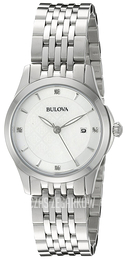 Bulova Diamond Biały/Stal Ø28 mm 96P160