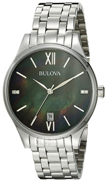 Bulova Diamond Czarny/Stal Ø36 mm 96P162