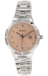 Bulova Diamond Różowe złoto/Stal Ø32 mm 96R175