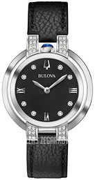 Bulova Diamond Czarny/Skóra Ø35 mm 96R217