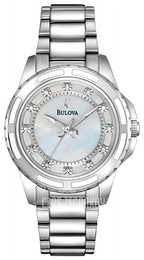 Bulova Diamond Biały/Stal Ø32 mm 96S144