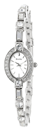 Bulova Crystal Biały/Stal Ø17 mm 96T49