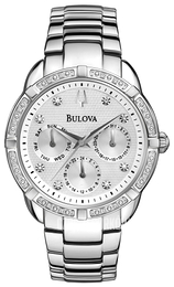 Bulova Diamond Srebrny/Stal Ø36 mm 96W195
