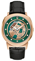 Bulova Accutron Zielony/Skóra 97A122