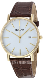 Bulova Dress Biały/Skóra Ø37 mm 97B100