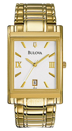 Bulova Dress Biały/Stal w odcieniu złota 97B103