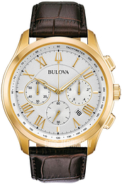 Bulova Biały/Skóra Ø45 mm 97B169