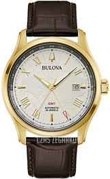 Bulova Wilton Srebrny/Skóra Ø43 mm 97B210