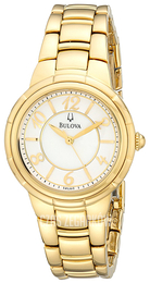 Bulova Dress Biały/Stal w odcieniu złota Ø35 mm 97L131