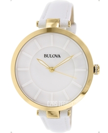 Bulova Dress Biały/Skóra Ø38 mm 97L140