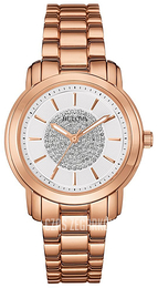Bulova Crystal Biały/Stal w kolorze różowego złota Ø34 mm 97L147