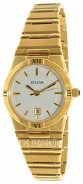 Bulova Dress Biały/Stal w odcieniu złota Ø27 mm 97M100