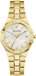Bulova Classic Biały/Stal w odcieniu złota Ø32 mm 97M119
