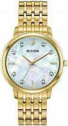 Bulova Biały/Stal w odcieniu złota Ø34 mm 97P134