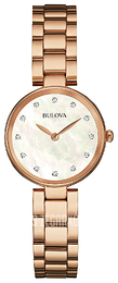 Bulova Diamond Biały/Stal w kolorze różowego złota Ø27 mm 97S111
