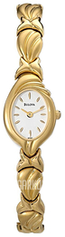 Bulova Dress Biały/Stal w odcieniu złota Ø17 mm 97T67