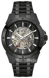 Bulova Bracelet Czarny/Stal Ø43 mm 98A147