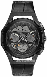 Bulova Curv Czarny/Skóra Ø44 mm 98A223